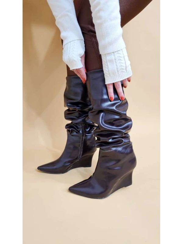 BOTA FLORENÇA - Marrom escuro