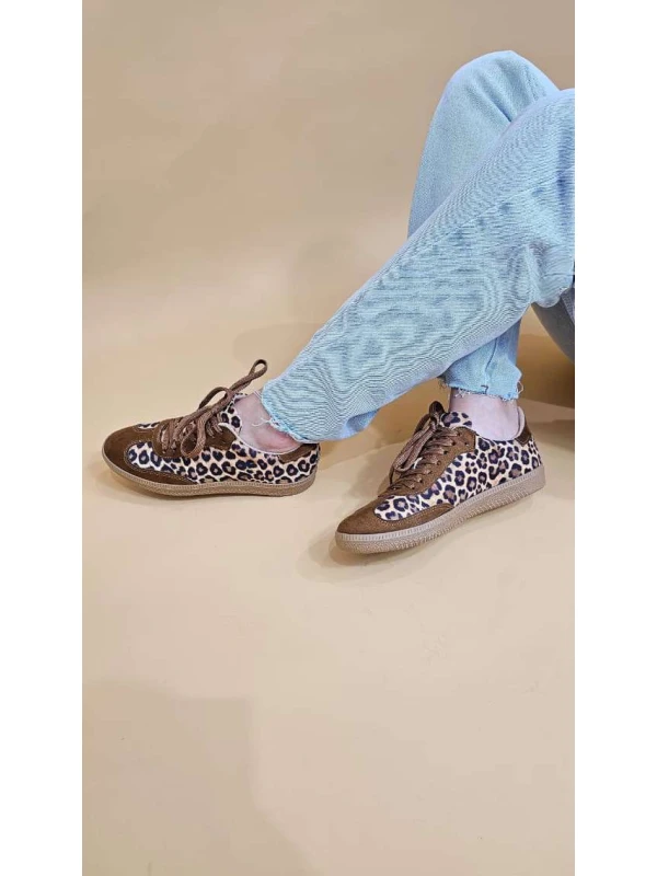 TÊNIS ANIMAL PRINT - Onça marrom